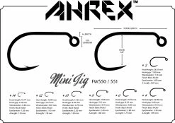 Ahrex FW551 – MINI JIG BARBLESS -perhokoukut -Halpa Perhonsidonta kauppa FW 550 551 Mini