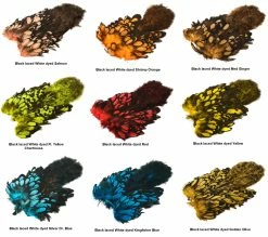 Whiting AMERICAN HEN SH/C BLACK LACED WHITE DYED -kanansatula -Halpa Perhonsidonta kauppa WHITAHENSBL